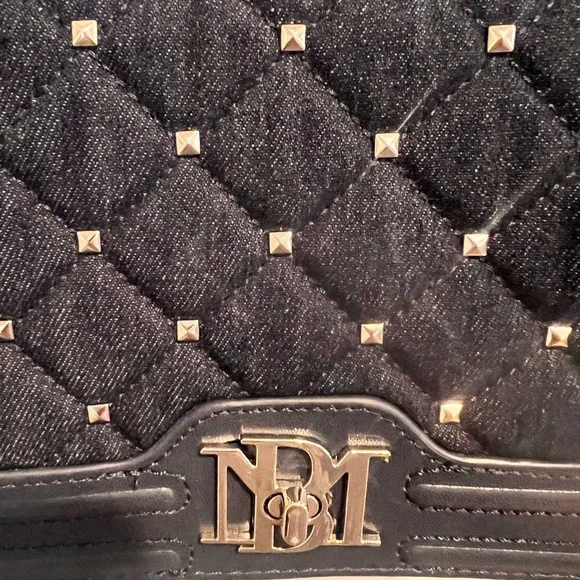 Badgley Mischka denim Quilted Shoulder Bag - Picture 2 of 6